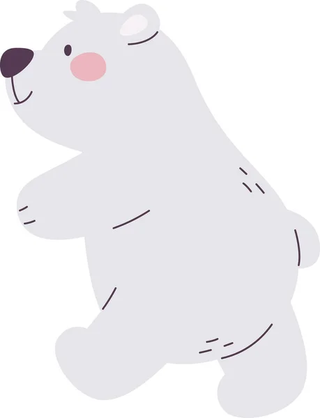 Vandring Isbjörnsvektor Illustration — Stock vektor