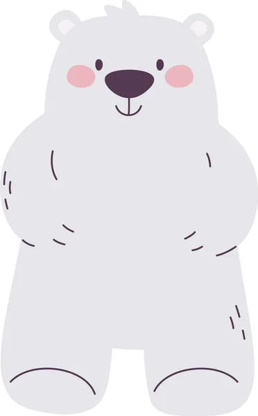 Illustrazione Vettoriale Animale Dell Orso Polare — Vettoriale Stock