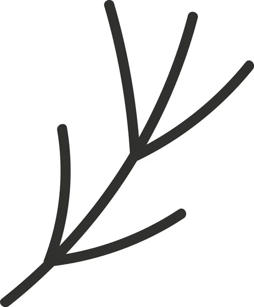 Ilustração Vetor Doodle Ramo Árvore Pinheiro —  Vetores de Stock