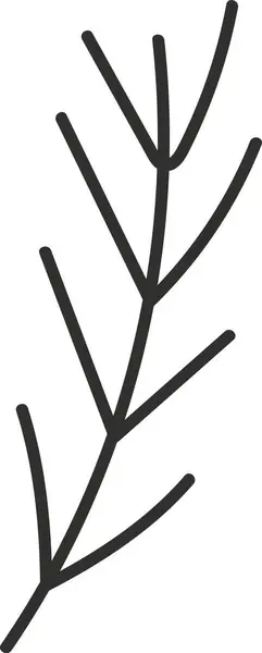 松树分枝涂鸦向量图解 — 图库矢量图片