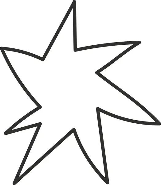 Stjärnfodrad Doodle Vektor Illustration — Stock vektor