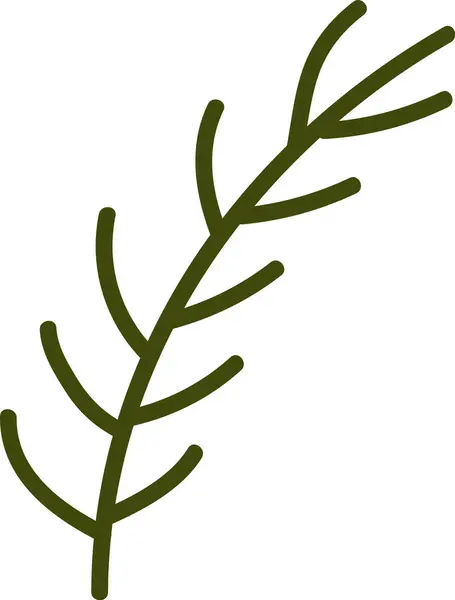 Coniferous Branch 아이콘 일러스트레이션 — 스톡 벡터