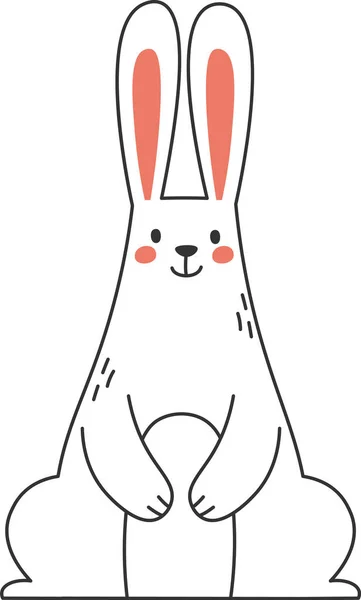 Illustration Vectorielle Contour Animal Lapin — Image vectorielle