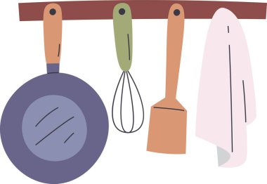 Bulaşık Yazılımı Vektörü İllüstrasyonlu Rafta