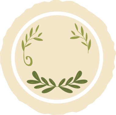 Çember Çiçek Sancak Vektörü İllüstrasyonu