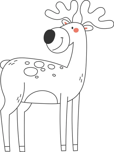 Elk Animal Outline Ilustración Vectorial — Vector de stock