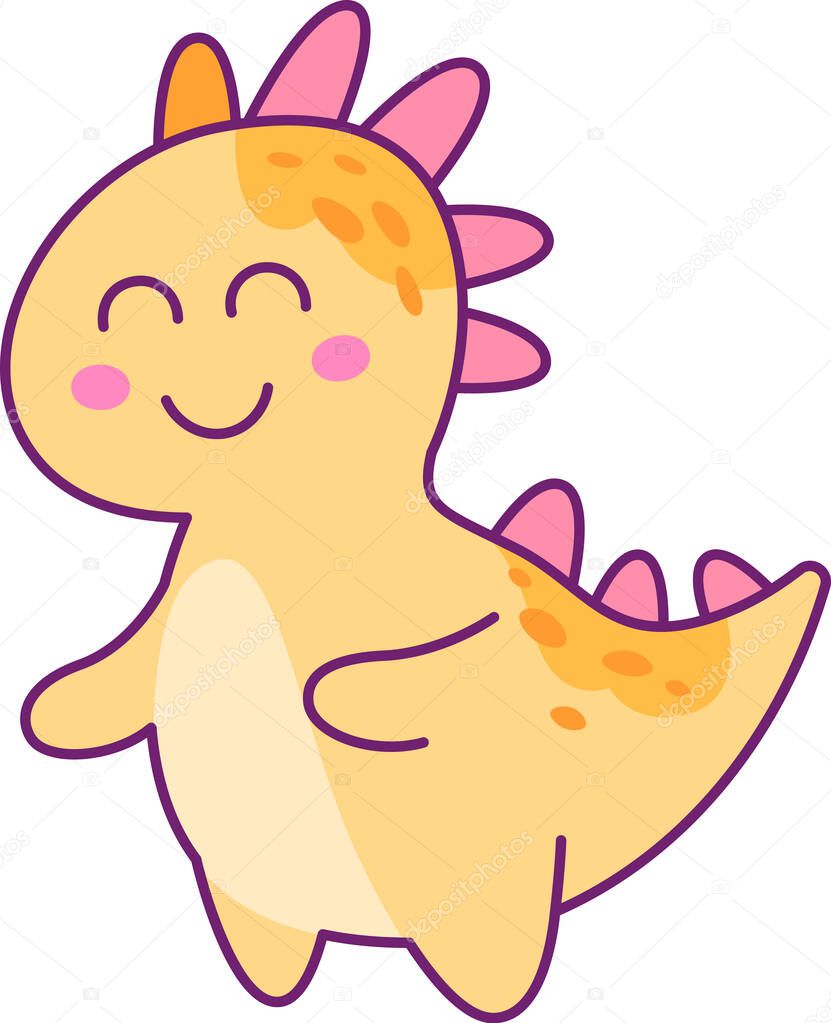 Infantil Niño Dinosaurio Vector Ilustración Vector de stock por