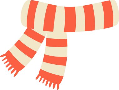 Kış Atkısı Kıyafet Vektörü İllüstrasyonu