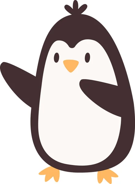 Pingwin Zwierząt Stojących Wektor Ilustracja — Wektor stockowy