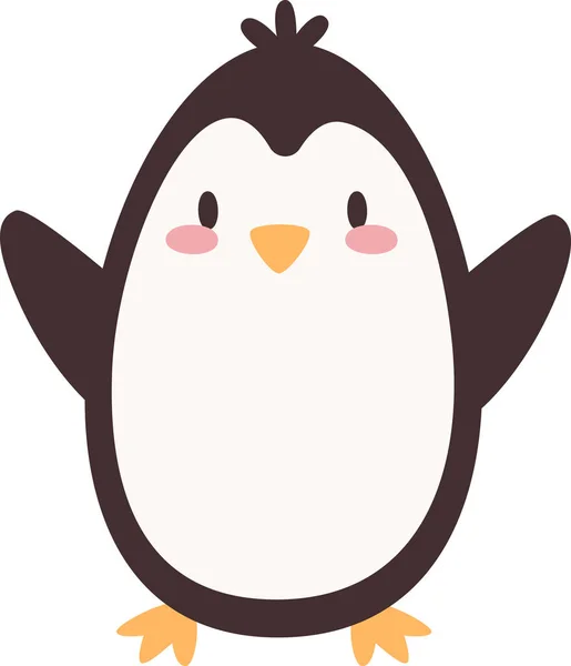 Pingüino Animal Standing Vector Ilustración — Archivo Imágenes Vectoriales
