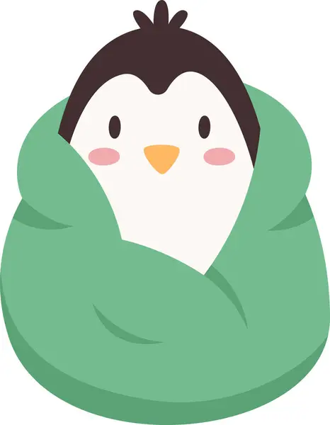 Pinguim Cobertor Ilustração Vetorial — Vetor de Stock