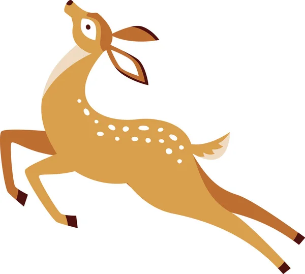 Running Deer Animal Vector Illustratie — Stockvector