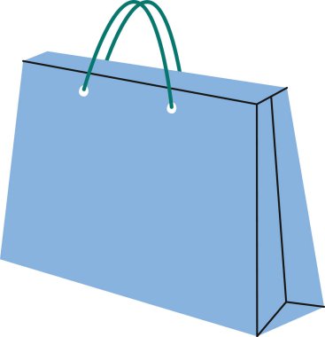 Alışveriş Kağıdı Torbası Vektör İllüstrasyonu