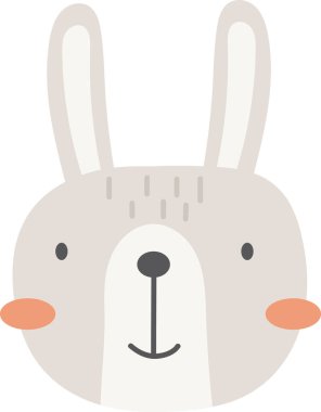 Tavşan Yüzlü Çizgi Film Vektör Resimleri