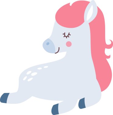 Çocuksu At Hayvanı İllüstrasyonu