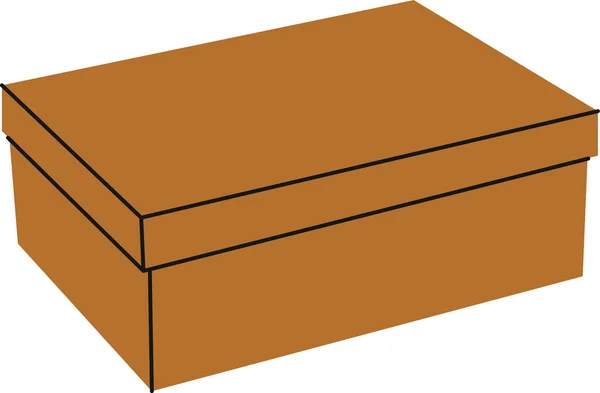 Cardboard Shoe Box Vector Illustration — Stock Vector