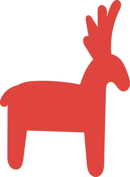 Deer Animal Silhouette Vector Illustration — Stock Vector