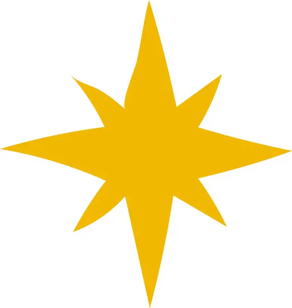 Star Silhouette Ikon Vektor Illustration — Stock vektor