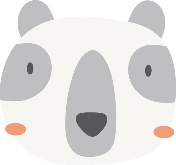 Panda Face Cartoon Vector Illustration — Stock Vector