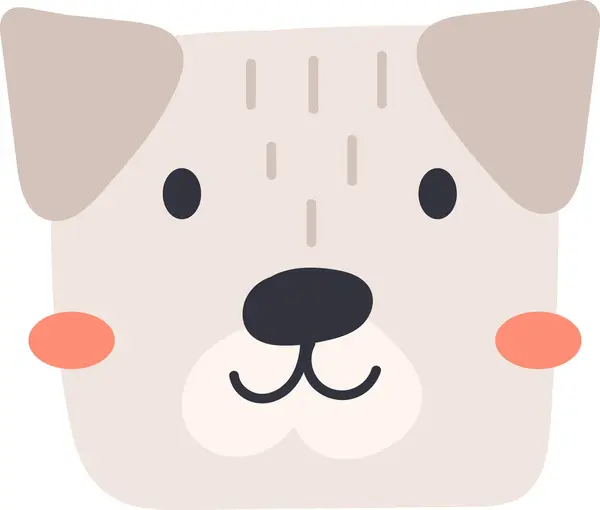 Cão Animal Cabeça Vector Ilustração — Vetor de Stock