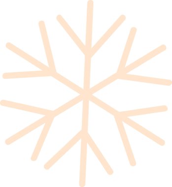 Lined Kar Tanesi Simgesi Vektör İllüstrasyonu