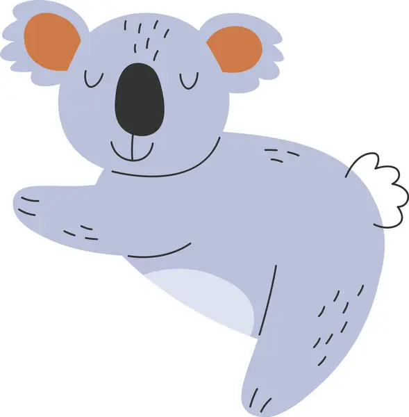 Κοιμισμένη Απεικόνιση Διάνυσμα Ζώων Koala — Διανυσματικό Αρχείο
