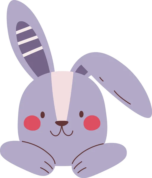Cute Rabbit Animal Vector Illustration - Stok Vektor