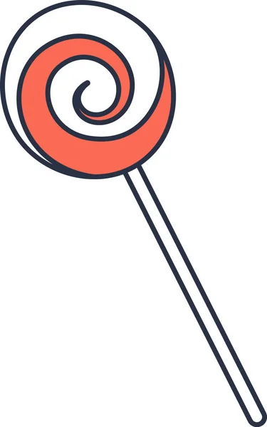 Lollipop Godis Doodle Vektor Illustration — Stock vektor