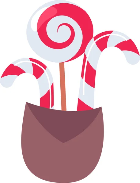 Pocket Christmas Candies Vector Illustration — Stock Vector
