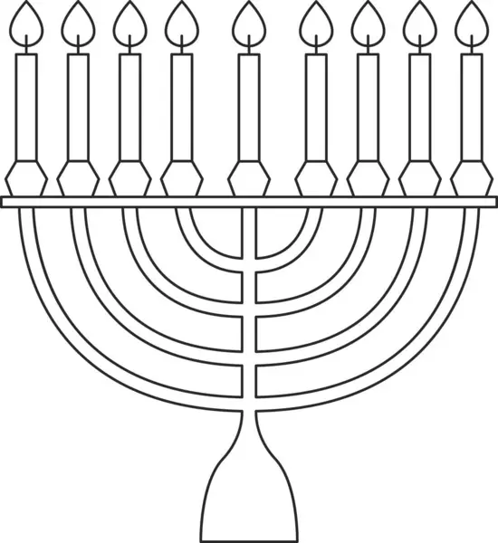 Vektorová Ilustrace Židovské Chanuky — Stockový vektor