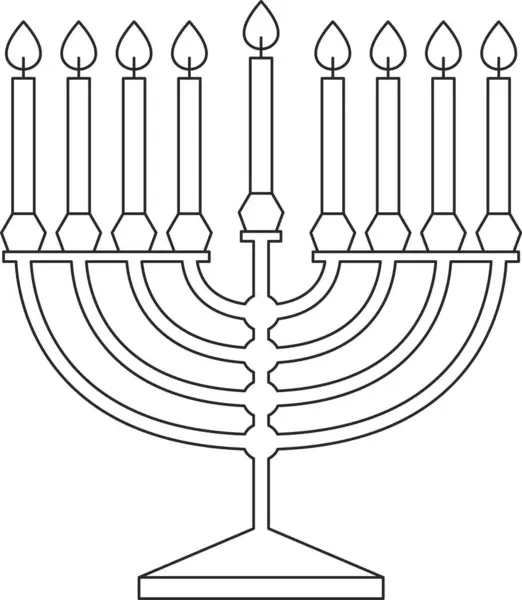 Vektorová Ilustrace Židovské Chanuky — Stockový vektor