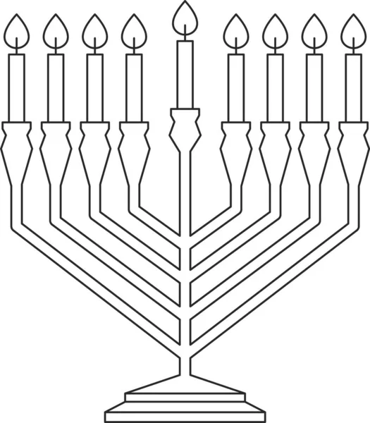 Εβραϊκό Hanukkah Menorah Εικονογράφηση Διάνυσμα — Διανυσματικό Αρχείο