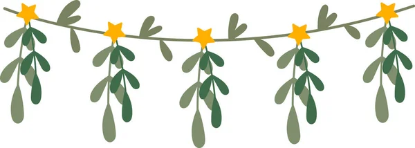 Vánoční Květinové Věnce Vektorové Ilustrace — Stockový vektor