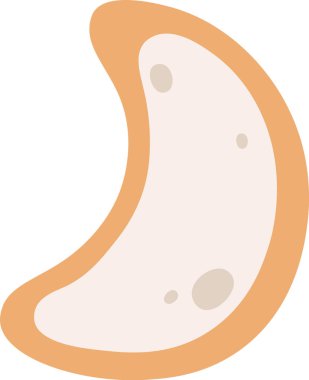 Zencefilli Ay Kurabiyesi Vektör İllüstrasyonu