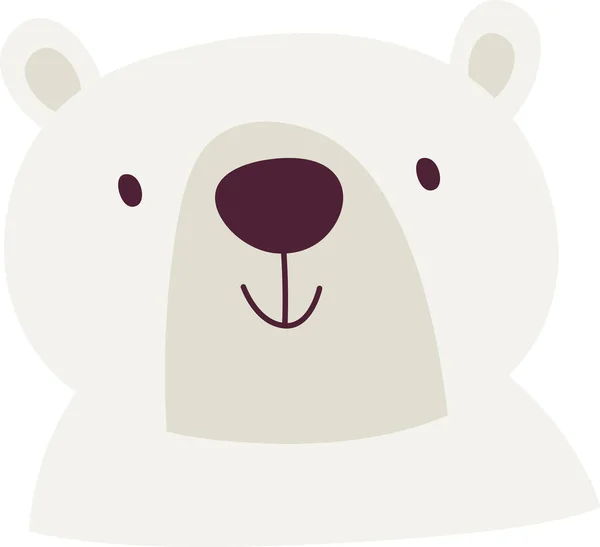 Ilustracja Wektora Portretu Niedźwiedzia Polarnego — Wektor stockowy