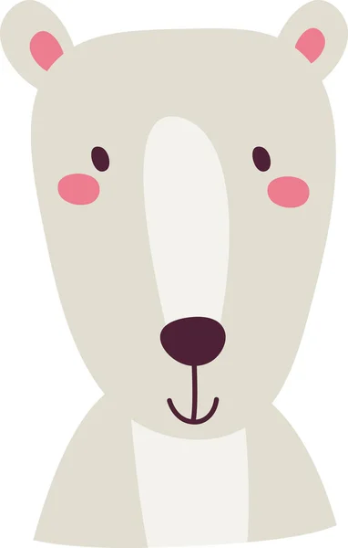 북극곰 초상화 일러스트레이션 — 스톡 벡터