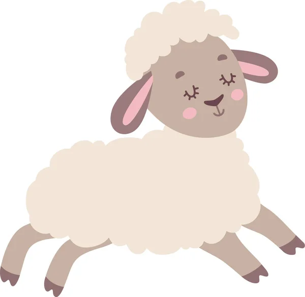 Симпатичная Овца Анимальный Вектор — стоковый вектор