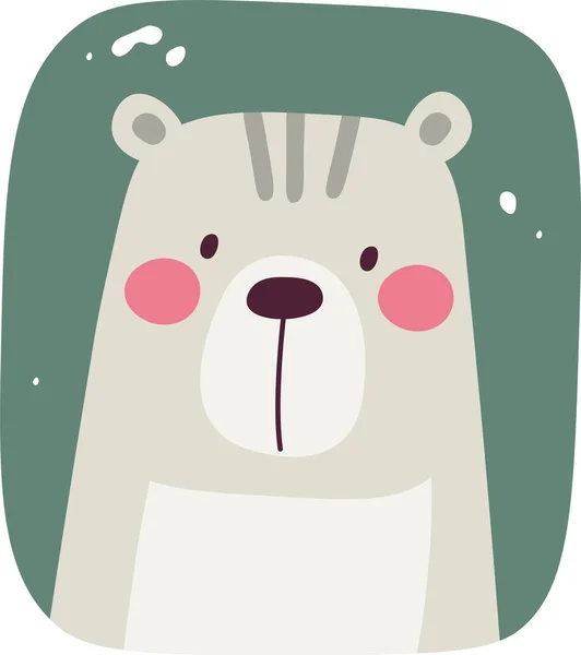 Eisbär Portrait Vector Illustration — Stockvektor