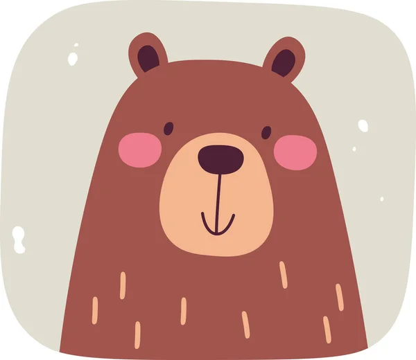 Bear Animal Portrait Vector Illustration — Stock Vector