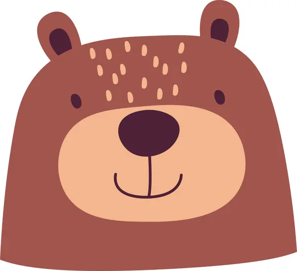 Grizzly Bear Portrait Vector Illustration — Stock Vector
