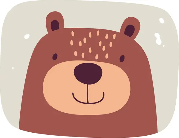 Medve Állat Portré Vektor Illusztráció — Stock Vector