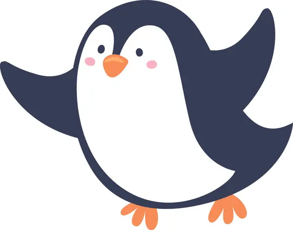 Pinguin Arctic Animal Vector Illustration — Stockvektor