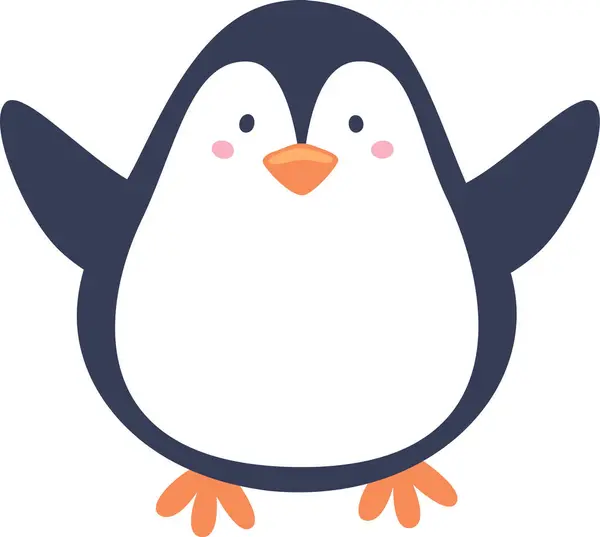 Пінгвін Арктика Тварин Векторні Ілюстрації — стоковий вектор