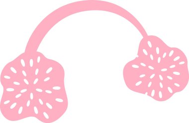 Sıcak Kulaklıklar Aksesuar Vektör İllüstrasyonu