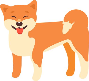 Shiba Inu Köpek Vektörü İllüstrasyonu