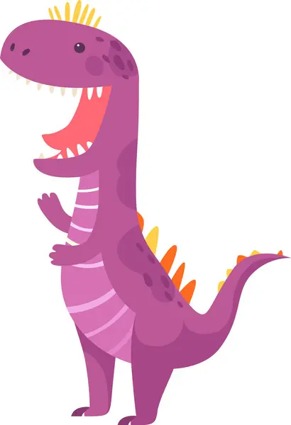 Screaming Dinosaur Animal Vector Illustration — Stock Vector