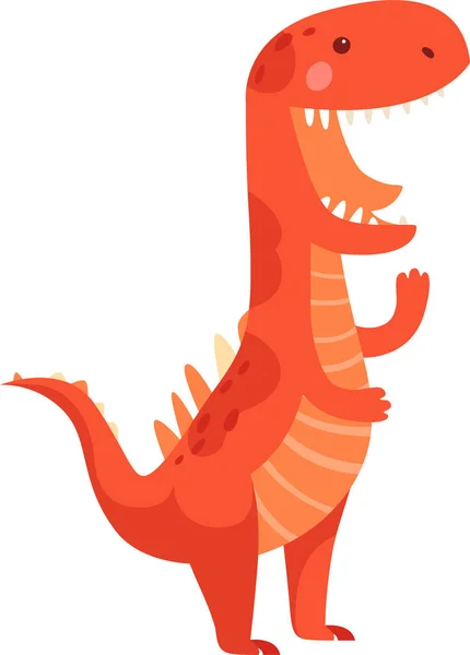 Ropande Dinosaurie Djur Vektor Illustration — Stock vektor