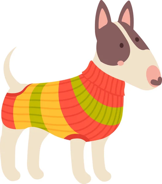 Bull Terrier Cane Maglione Vettoriale Illustrazione — Vettoriale Stock