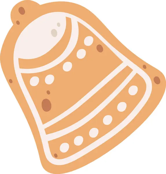 Lebkuchen Bell Cookie Vector Illustration — Stockvektor