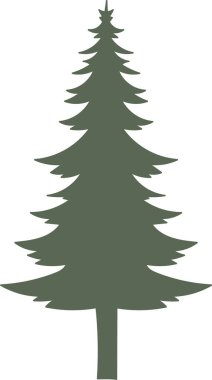 Firavun Ağacı Silüeti Vektör İllüstrasyonu